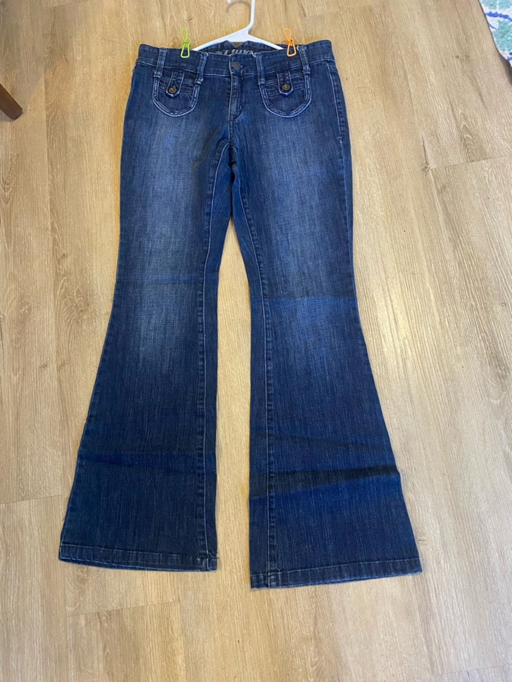 Old Navy Dark Indigo Flared Wide-Leg Jeans DIVA STYLE